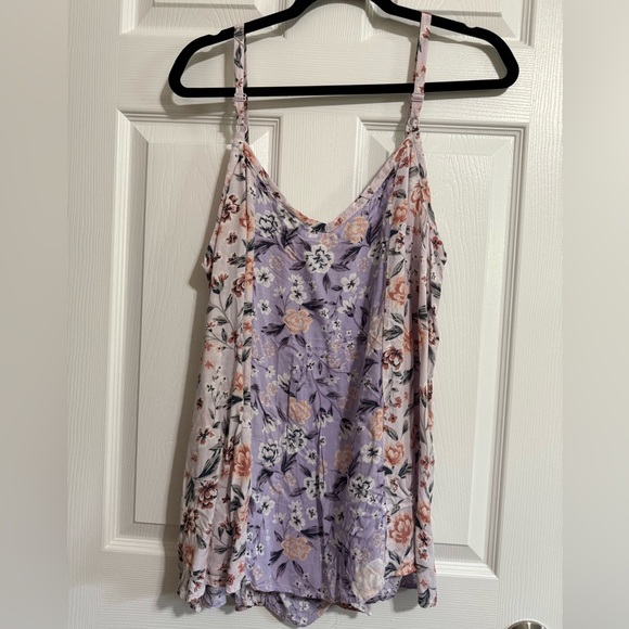 Torrid Purple & Pink Floral Challis Swing Cami Sophie - Picture 2 of 5